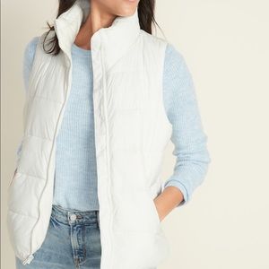 Puffer vest - white